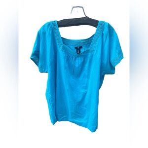 Gap Electric Blue‎ Short Sleeve Square cut neckline